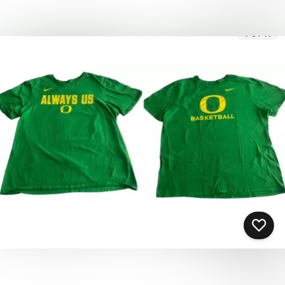 (2) Nike Oregon Ducks Basketball PE Athletic Cut Fit T Shirts XXL Green Boxy Fit - Picture 1 of 13